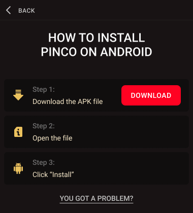 how to download pinco